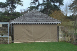 Canvas Sides on Garden Pavilion