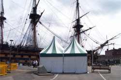 Marquee at Portsmouth Docks