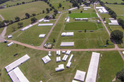 Aerial View of Show Marquees